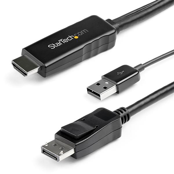 2m (6.6") HDMI to DisplayPort Cable - 4K 30Hz