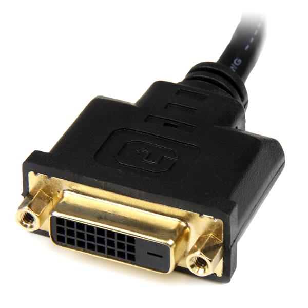 20cm (8in) HDMI to DVI-D Video Cable Adapter - HDMI Male to DVI Female