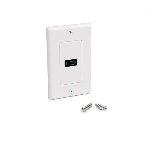 Single Outlet Female HDMI Wall Plate White