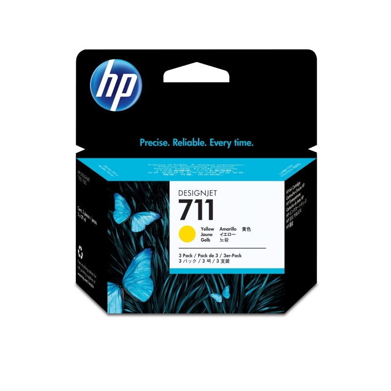 HP #711 29ml Yel 3pk CZ136A
