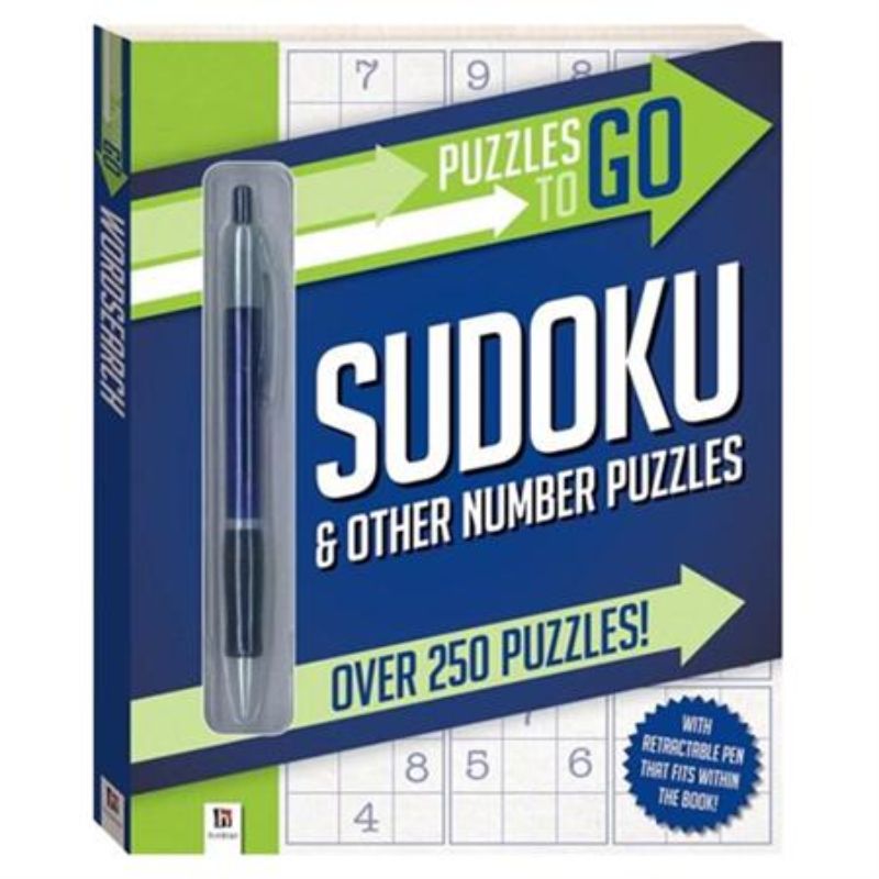 Compact Sudoku puzzle book with 200+ challenges, suitable for all ages, perfect for travel and mental exercise.