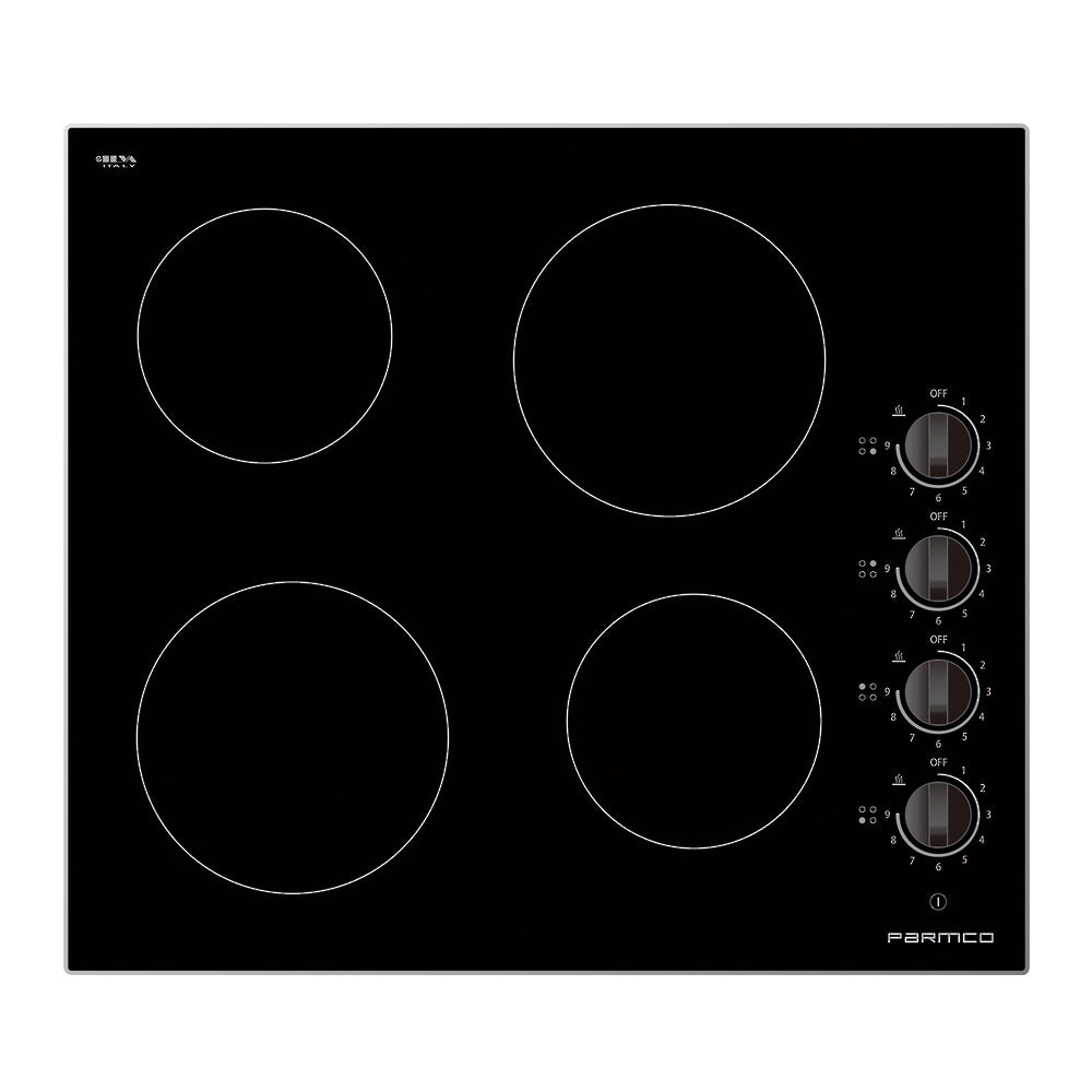 Parmco - 4 Element Ceramic Cooktop - 600mm Aluminium Frame Series 1