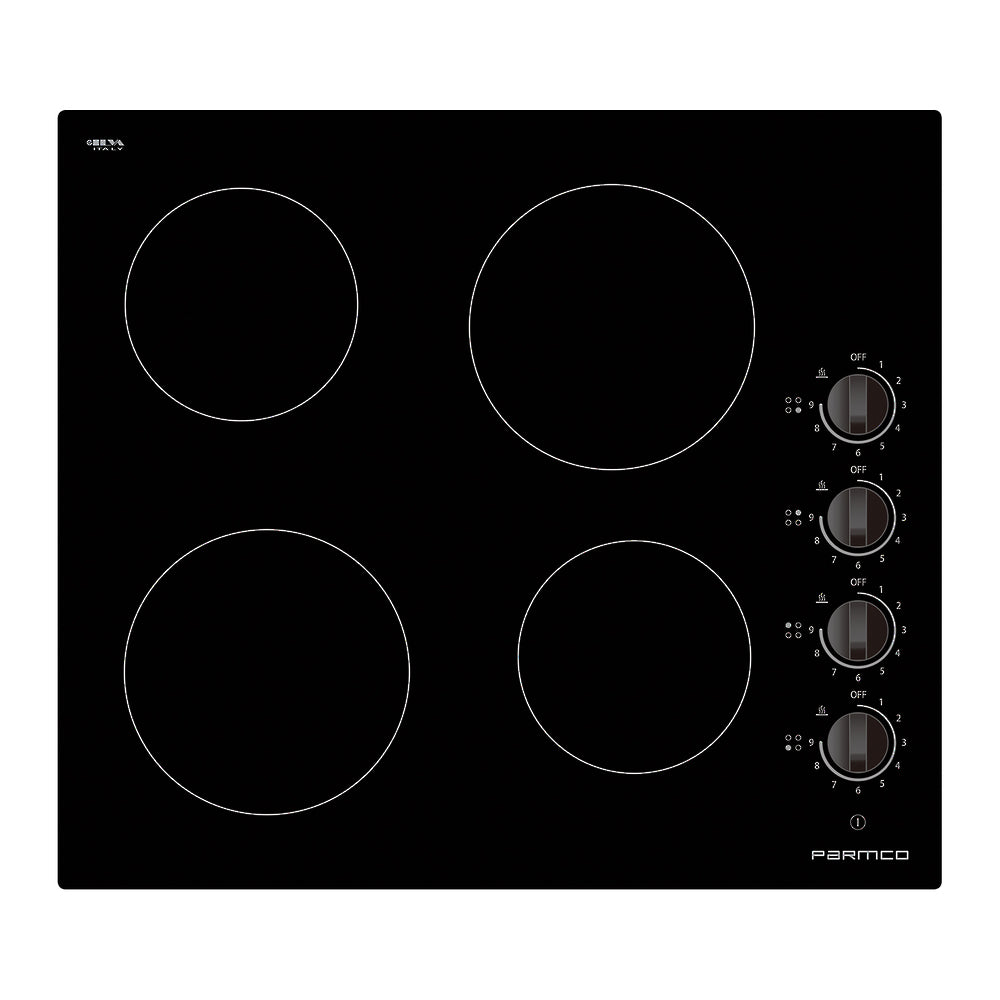 Parmco - 4 Element CERAMIC Cooktop - 600MM COOKTOP SERIES 1 BLACK