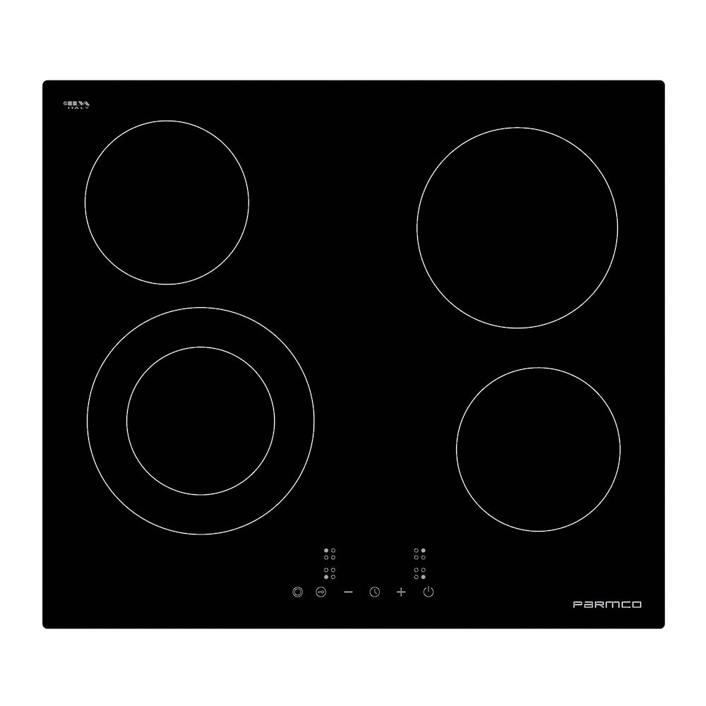 Parmco - 4 Element Ceramic Cooktop - 600mm Black Series 3