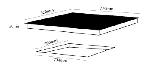 Parmco - 4 Element Ceramic Cooktop - 770mm Ceramic Black Series 3