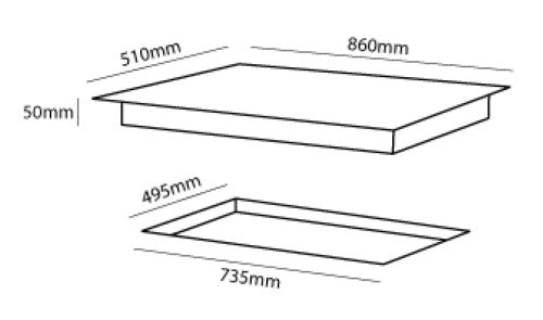 Parmco - 4 Burner + Wok Gas Cooktop - 900mm Black Glass