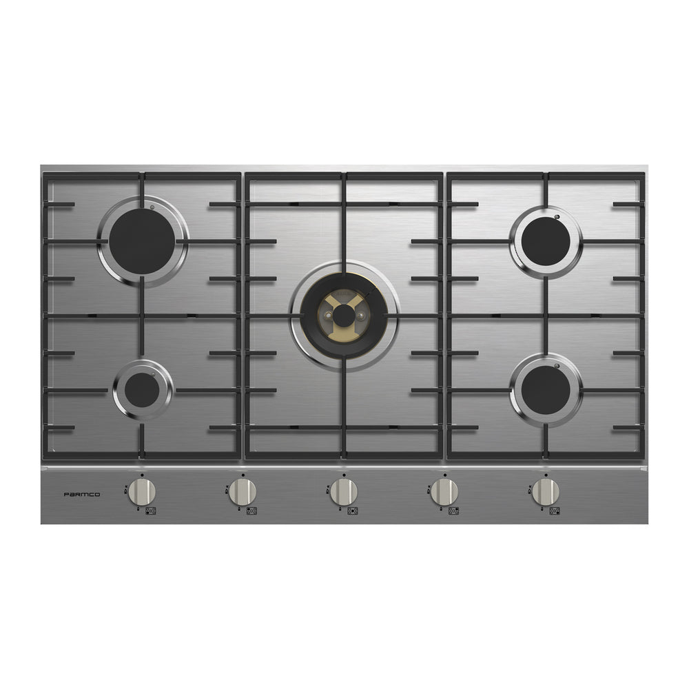 4 Burner + Wok Gas Cooktop - 900mm Stainless Steel Series 7