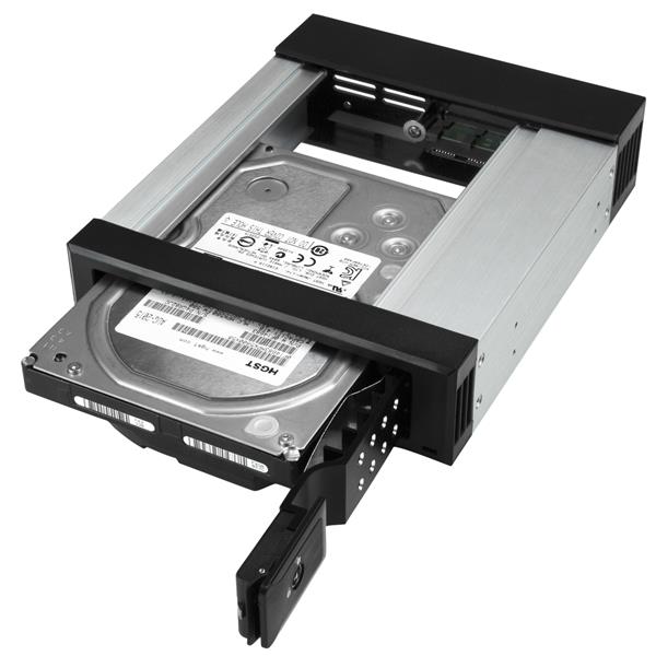 5.25 to 3.5 Hard Drive Hot Swap Bay - For 3.5" SATA/SAS - Trayless - Aluminum