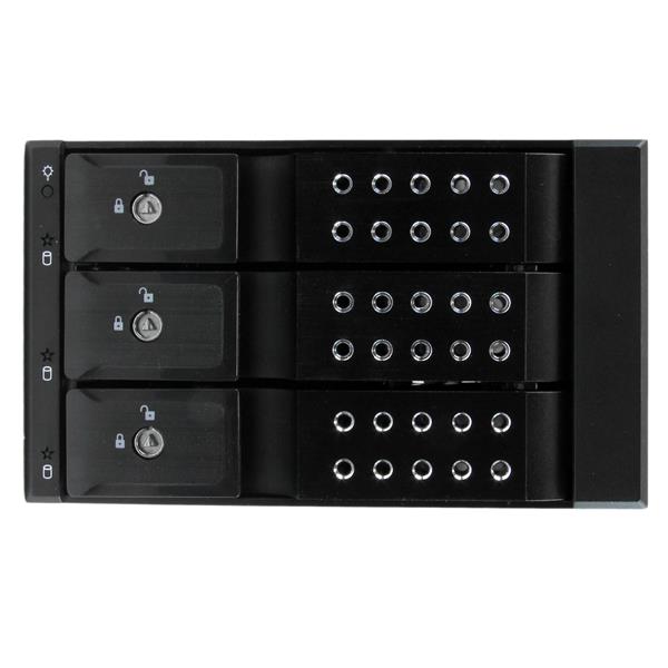 3 Bay 3.5" SATA/SAS HDD Trayless Mobile Rack Backplane w/Fan