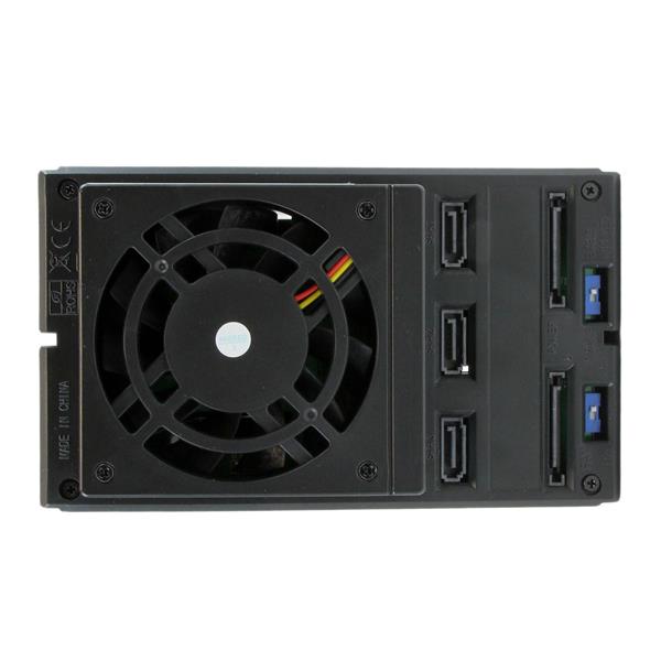 3 Bay 3.5" SATA/SAS HDD Trayless Mobile Rack Backplane w/Fan