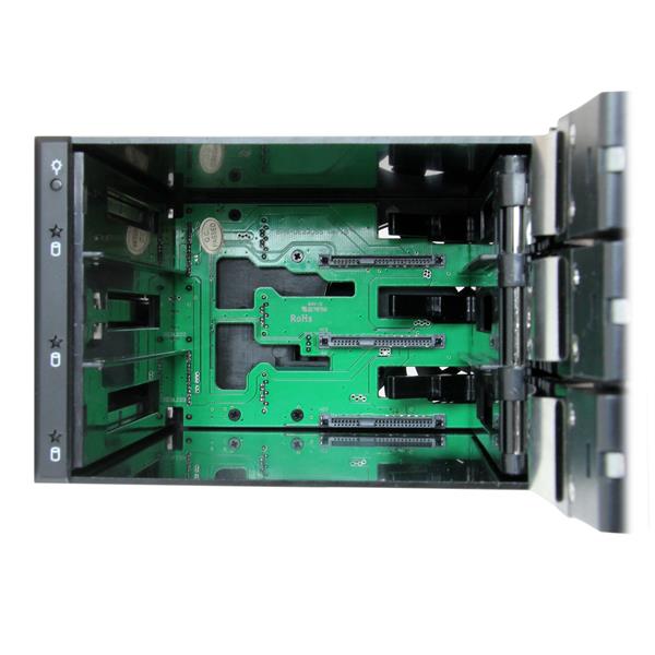 3 Bay 3.5" SATA/SAS HDD Trayless Mobile Rack Backplane w/Fan