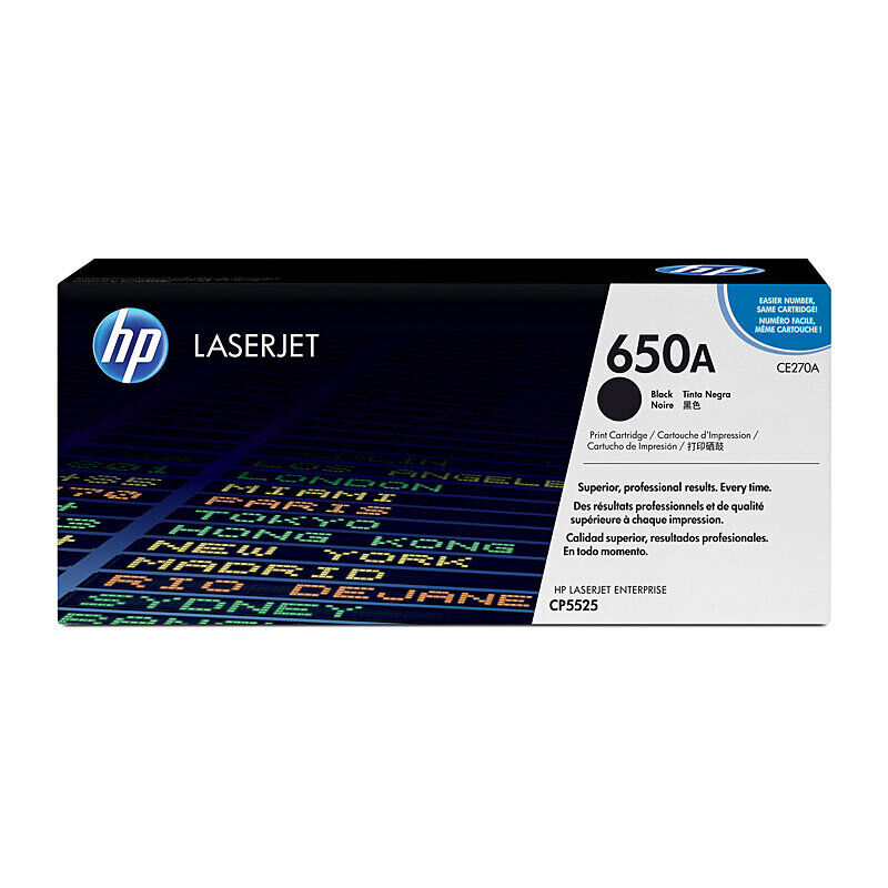 HP #650A Black Toner CE270A