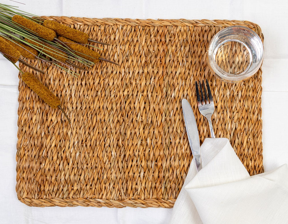 RECTANGLE PLACEMAT - SEAGRASS Natural 40cm (Set of 3)