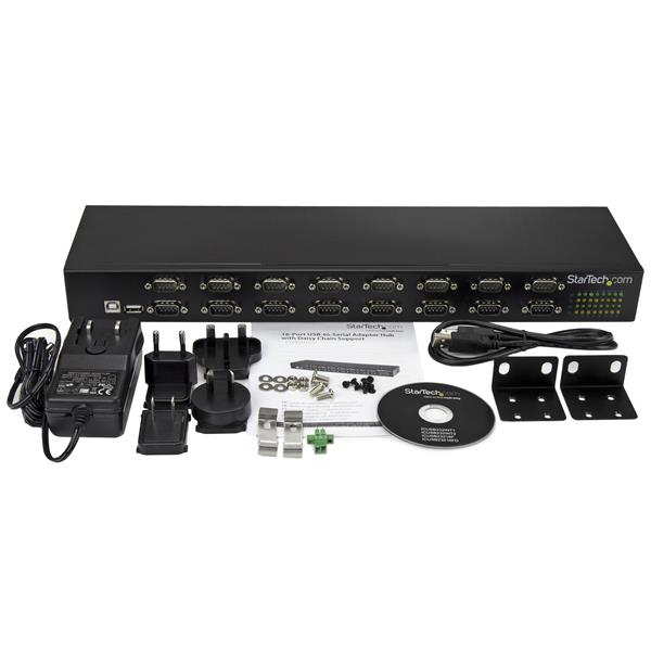 16-Port USB-to-Serial Adapter Hub