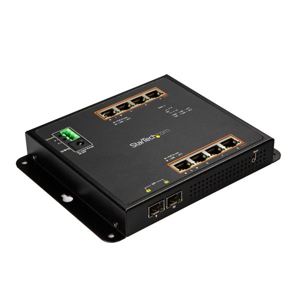 Gigabit Ethernet Switch - 8-Port PoE+ plus 2 SFP Ports - Managed Switch