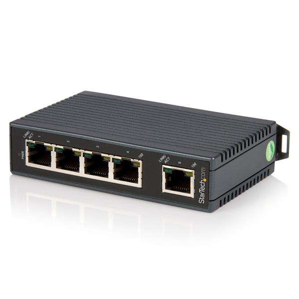 5-Port Industrial Ethernet Switch - DIN Rail Mountable