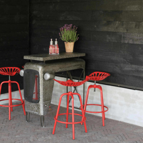 Tractor Bar Stool - Red (50 x 48 x 70cm)
