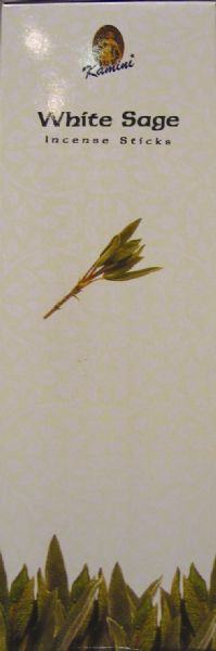 Kamini White Sage incense sticks in an 8gm pack for cleansing, purifying, and creating a calming atmosphere.