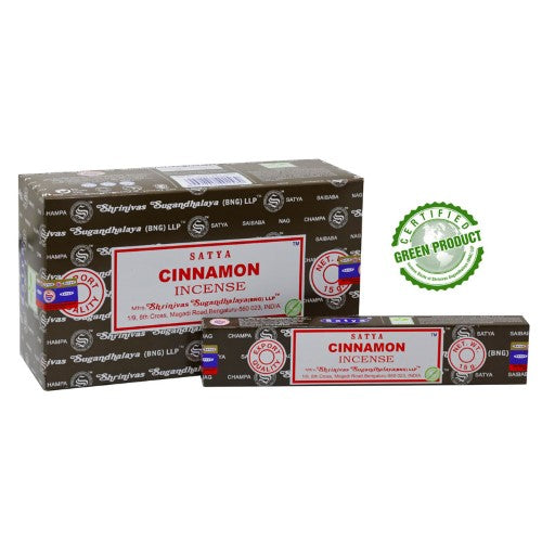 Incense - Satya Cinnamon 15gm Incense (Set of 12)