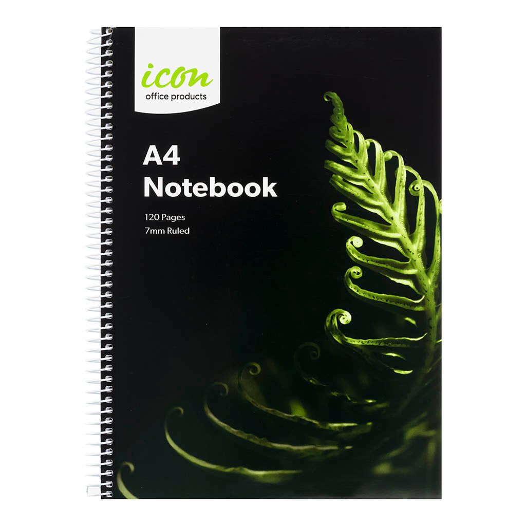 Icon Spiral Notebook A4 Soft cover 120 pg (Pack of 3)