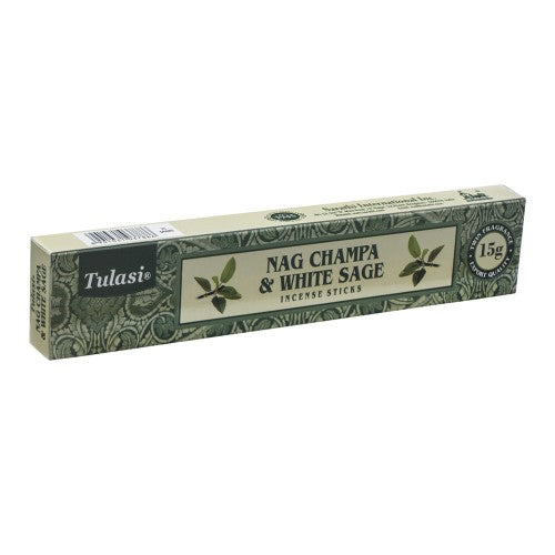 Incense - Tulasi Nag Champa & White Sage 15gm (Set of 12)