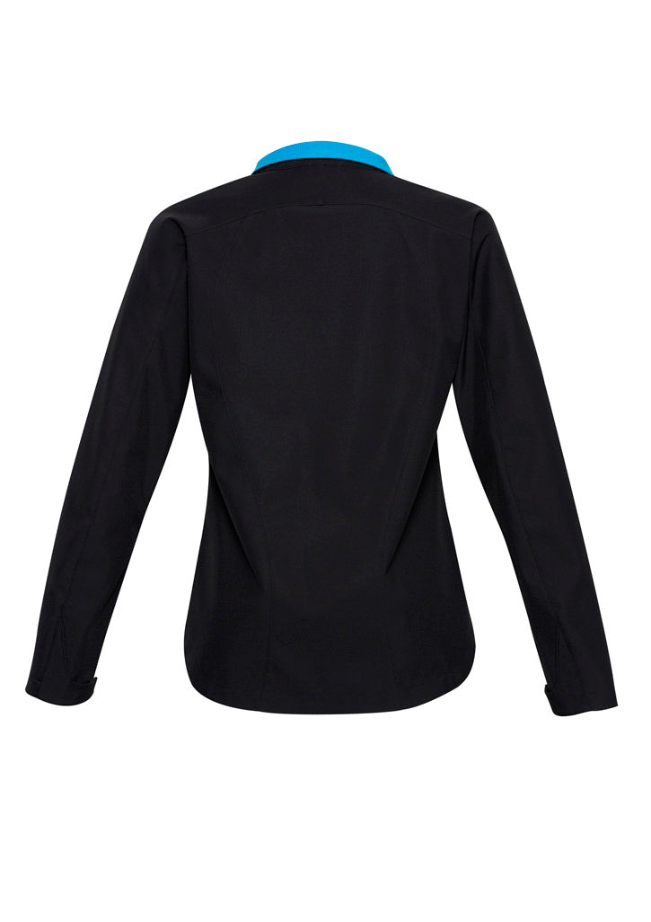Geneva Womens Jacket - Black/Cyan