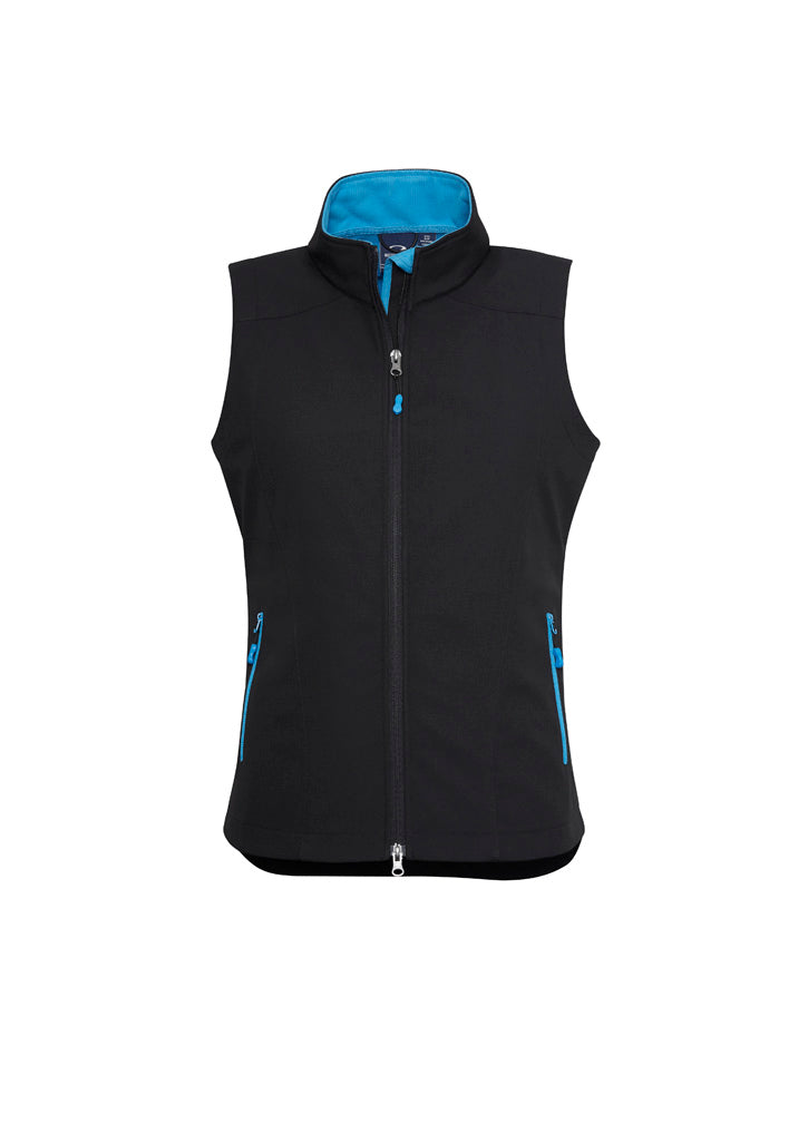 Geneva Womens Vest - Black/Cyan