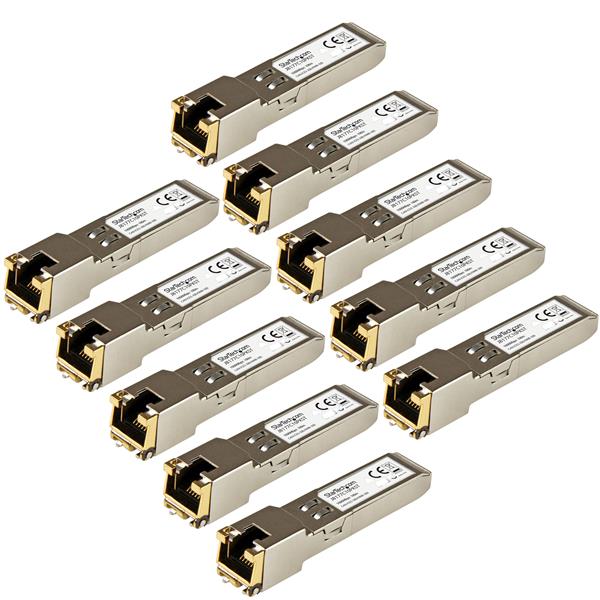 Gigabit RJ45 Copper SFP Transceiver Module - HP J8177C Compatible - 10 Pack