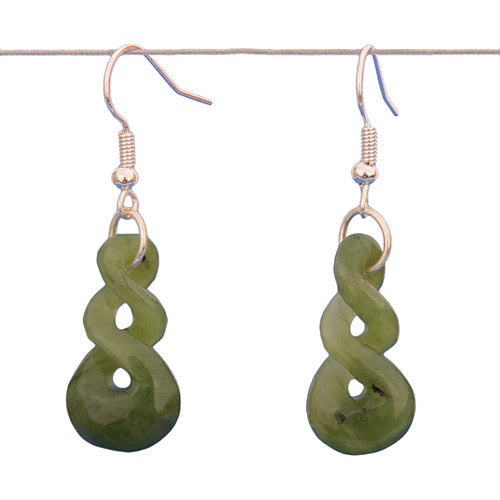 Jade Double Twist Earring