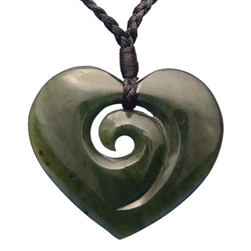 Jade Heart with Koru