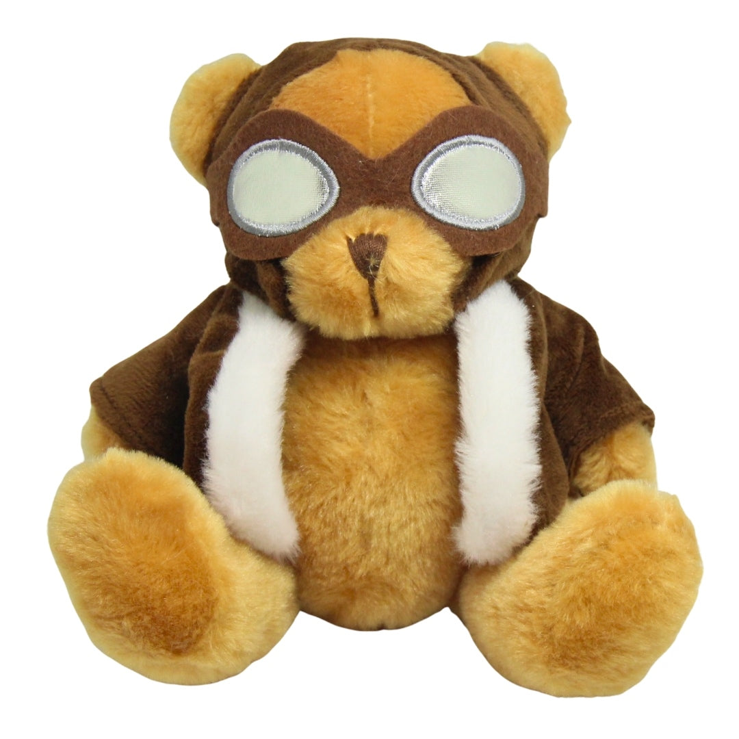 Soft Plush Toy - Pilot Bear with Jacket and Goggles