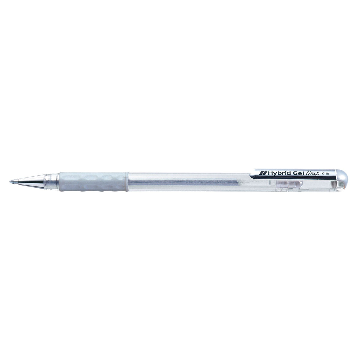 Pentel Hybrid Gel Grip Roller 0.8mm Met (Pack of 12)