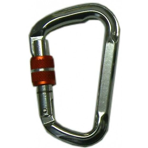 Aluminium screw gate karabiners, 112 x 11mm, lightweight for camping, boating, and outdoor use, non-rated for climbing.