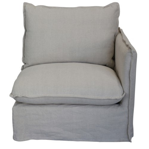 Villa Corner Suite - Right Arm Salt & Pepper (83 X 95 X 85cm)