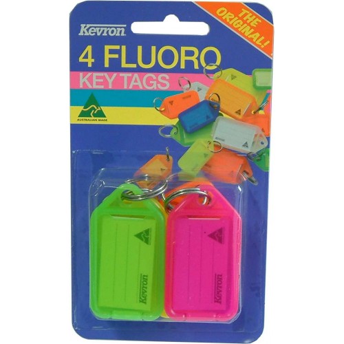 Colorful key tag holders with label inserts for easy organization, featuring durable materials and stainless steel keyrings.