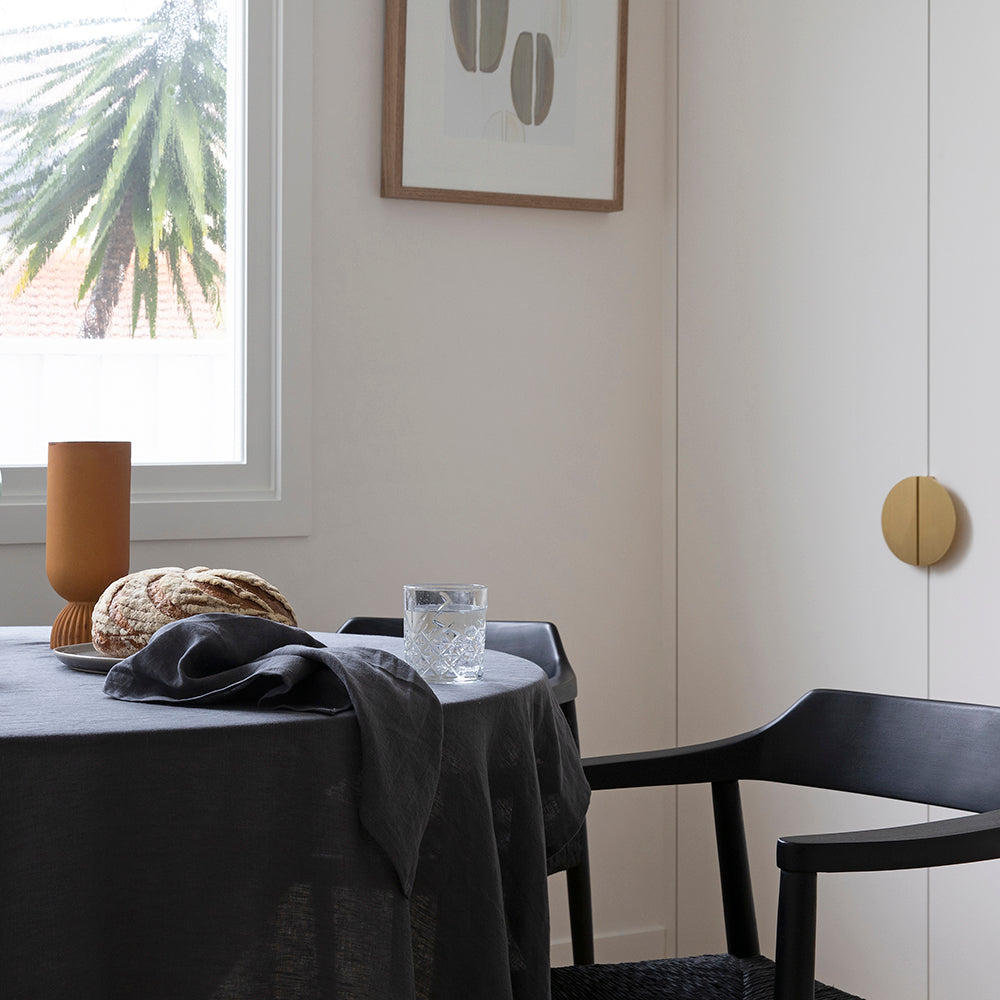 Linen 2pc Napkin Set 45x45cm Charcoal- Bambury