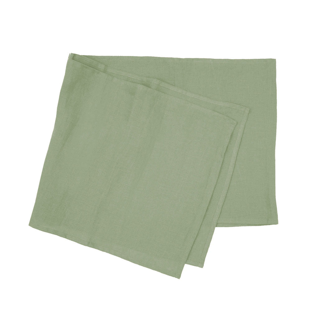 Linen Table Runner 35x180cm Sage - BAMBURY
