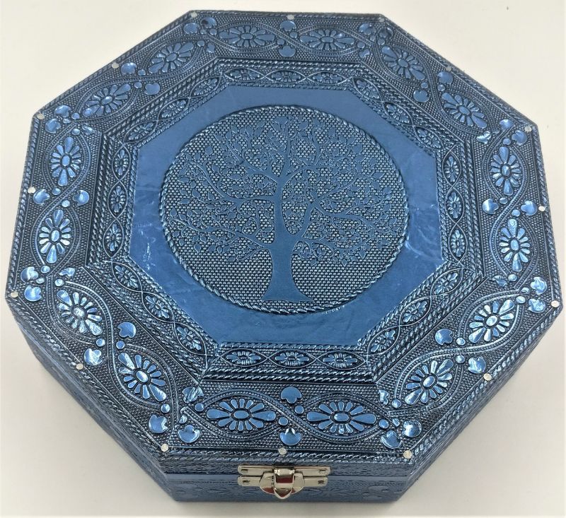Hexagon Box - Tree of Life (20cm)