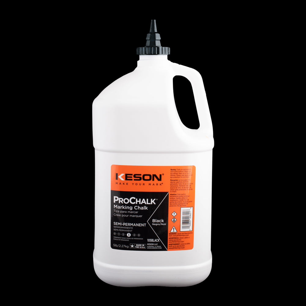 KESON ProChalk® Semi-Permanent Black Marking Chalk - 2.27kg