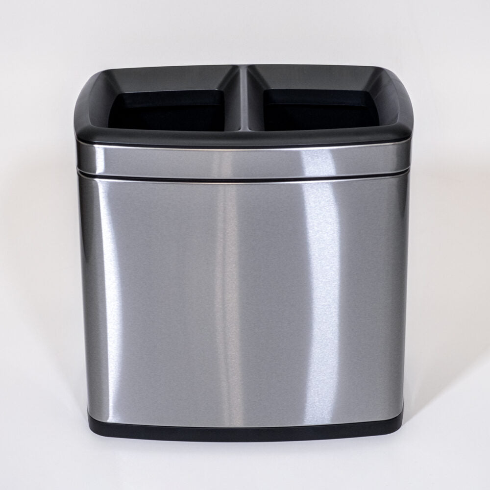 Open Top Recycle Rubbish Bin - 2 x Compartment (6L)