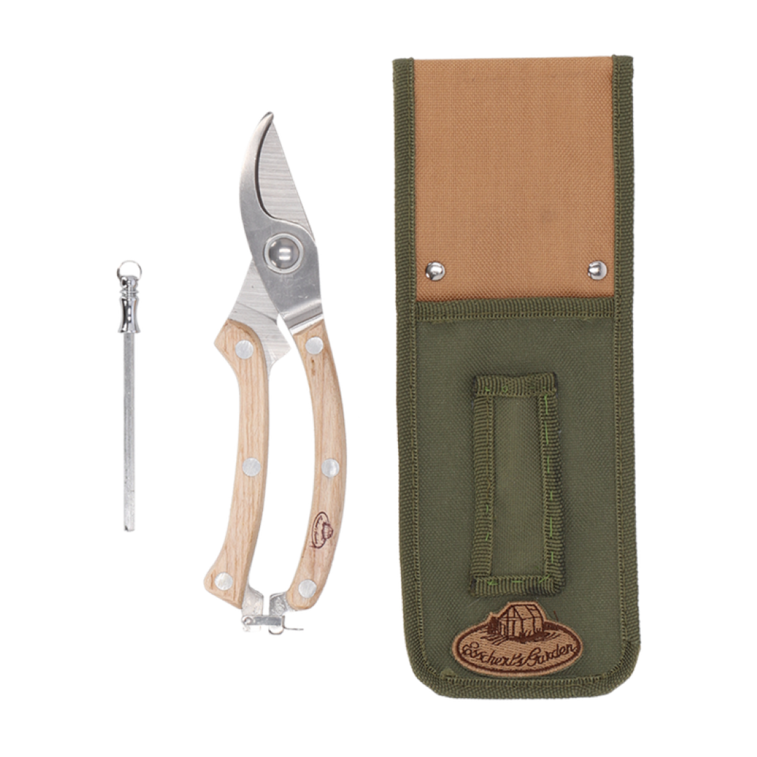 Garden Pruner w/Pouch & Sharpener