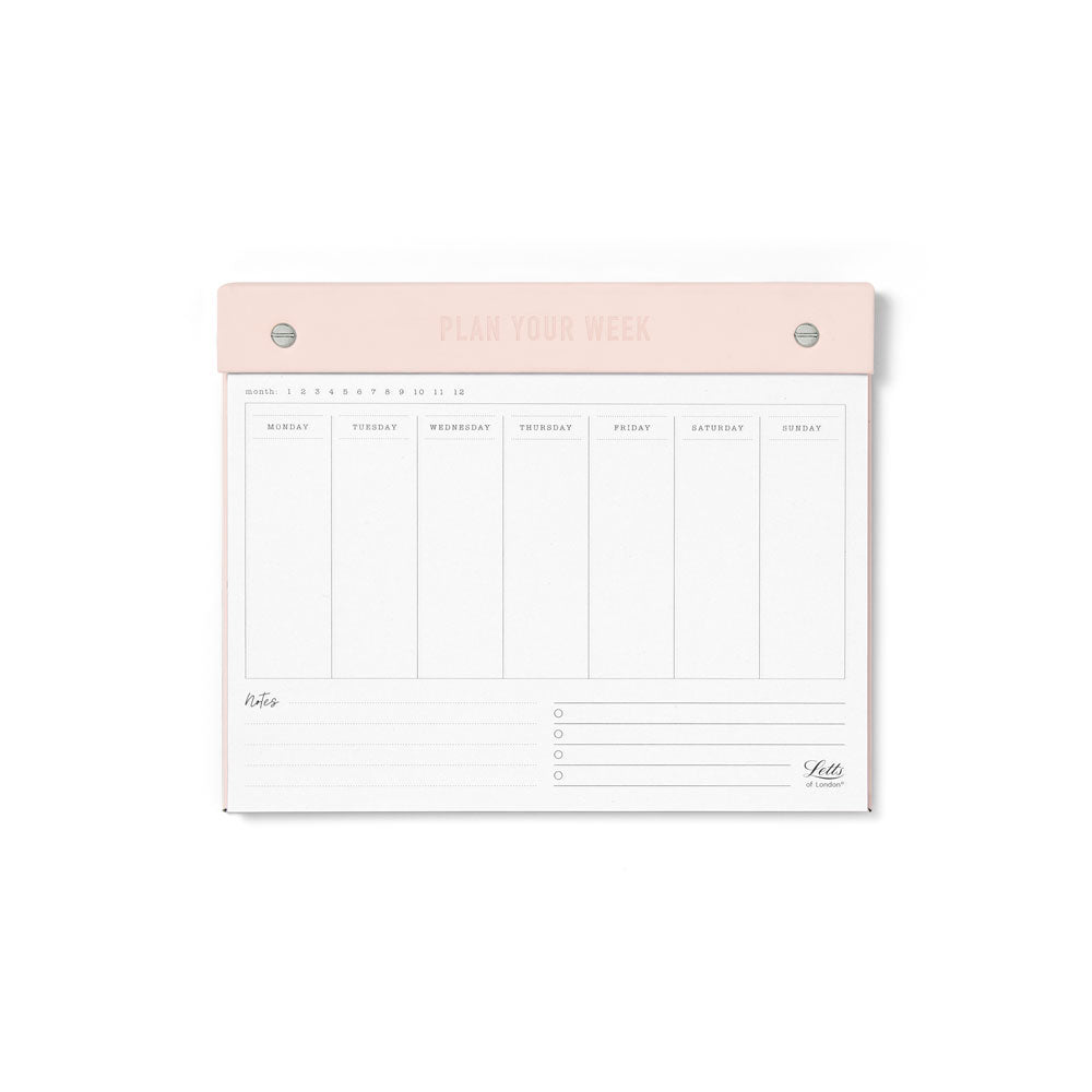 Letts Conscious Undated Weekly Planner 250x200mm Rosewater