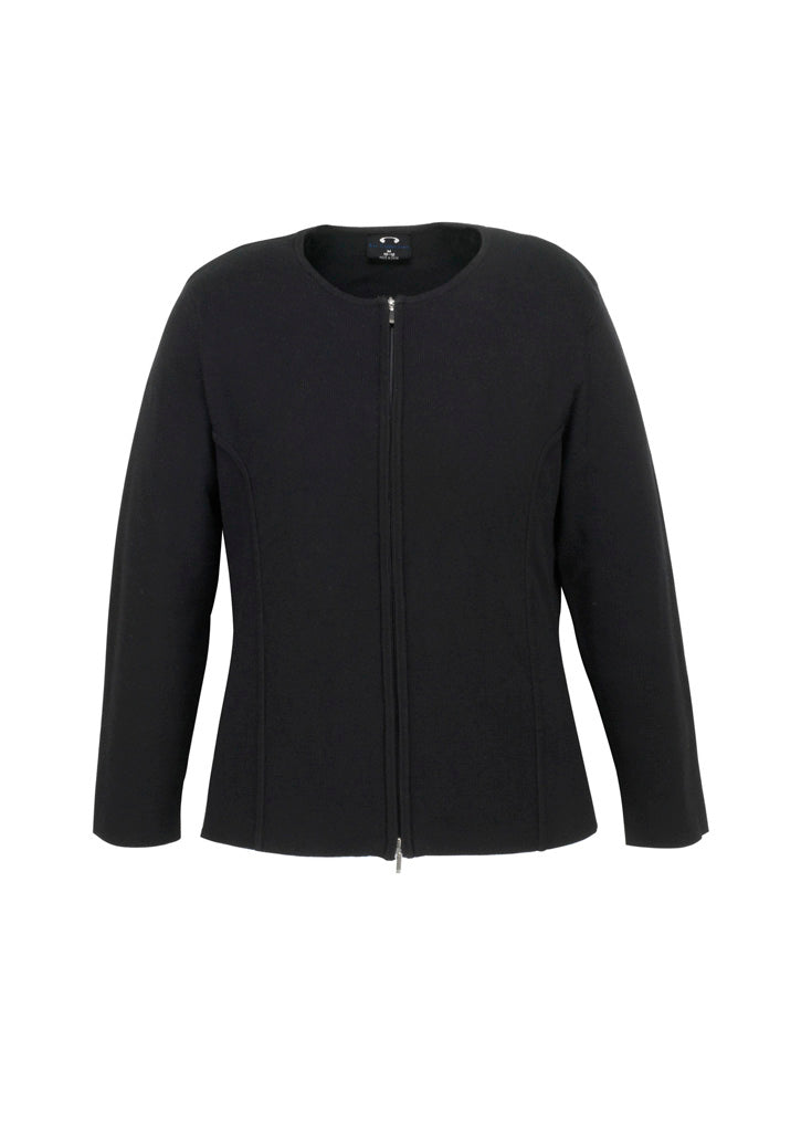 2-Way Womens Zip Cardigan - Black