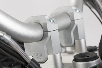 SW-Motech Handlebar Bar Riser 22MM Handlebars Silver BMW F750GS F800GS 17-ON