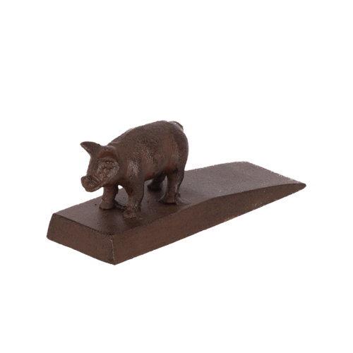 Door Wedge - Cast Iron Pig (15 x 5 x 8cm)