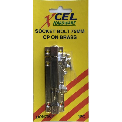 Socket Bolts Onbrass C.P.- Xcel 75mm Carded