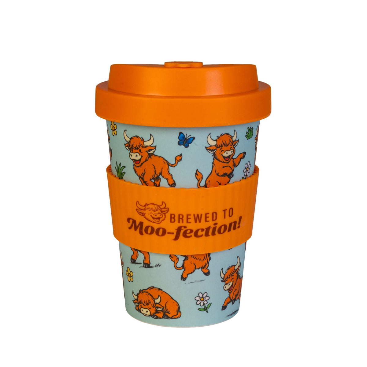 Highland Cow Bamboo Travel Cup - Eco-to-Go