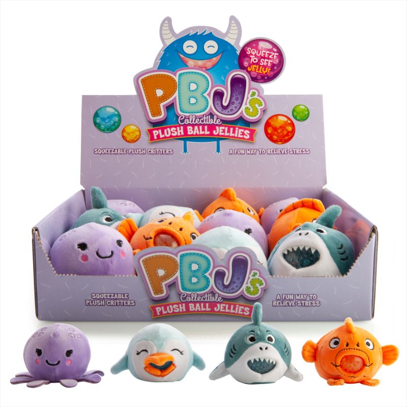 Plush Ball - Sea Animal Jellies (Set of 12 Asstd)