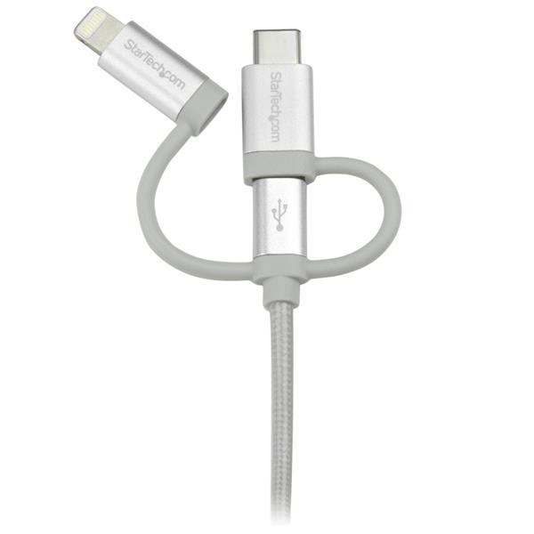 USB Multi-Charger Cable - Lightning, USB-C, Micro-B - Braided - 1 m (3 ft.)