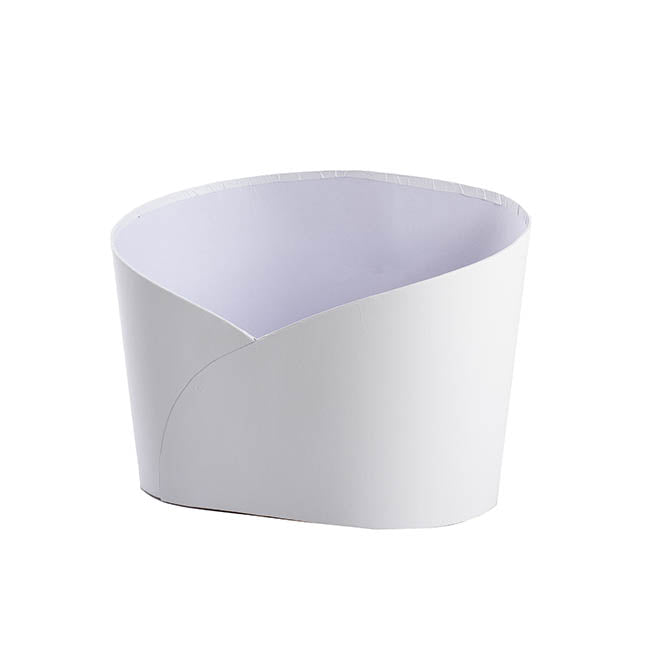 Hamper Bucket Oval Large White
